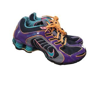 Nike Shox Navina Athletic Shoes Blk Turquoise Purple RARE 356918-038 Wmns Sz 9.5